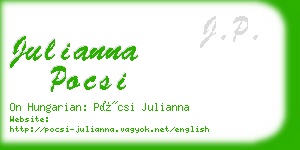 julianna pocsi business card